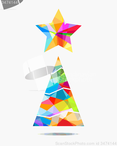Image of christmas tree triangular design