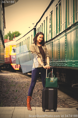 Image of businesswoman on vacation