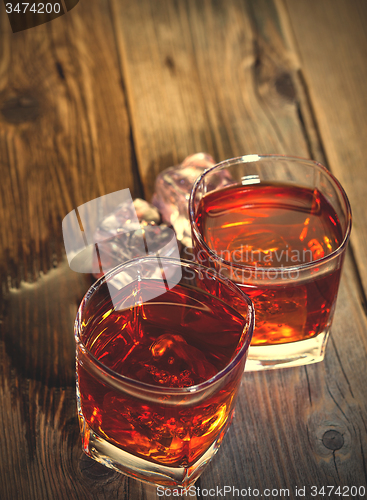 Image of whisky with ice