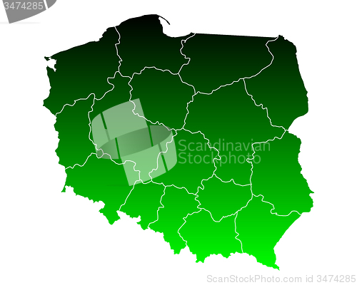 Image of Map of Poland