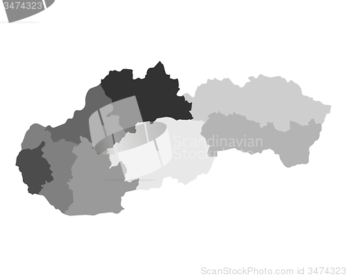 Image of Map of Slovakia