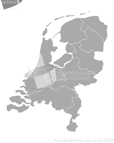 Image of Map of thr Netherlands