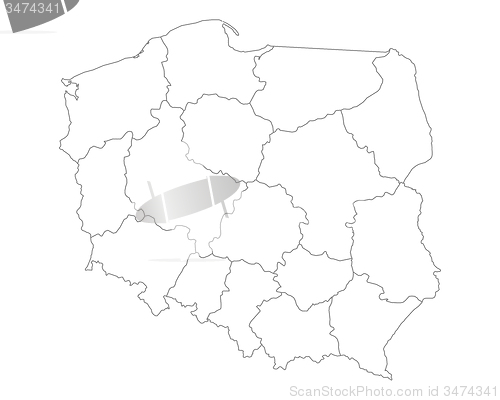 Image of Map of Poland