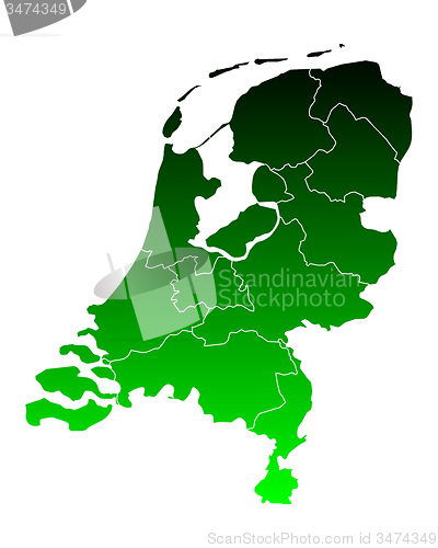 Image of Map of thr Netherlands