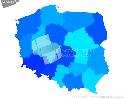 Image of Map of Poland