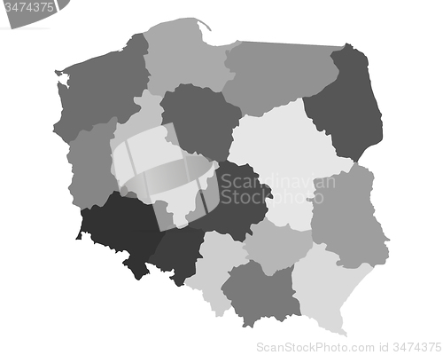 Image of Map of Poland