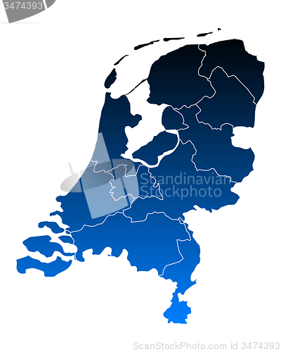 Image of Map of thr Netherlands