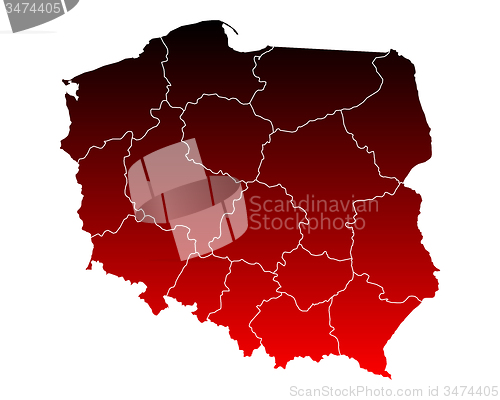 Image of Map of Poland