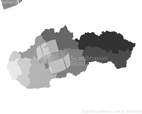 Image of Map of Slovakia