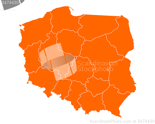 Image of Map of Poland