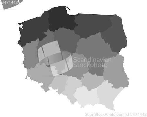 Image of Map of Poland