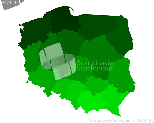 Image of Map of Poland