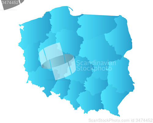 Image of Map of Poland
