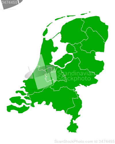 Image of Map of thr Netherlands