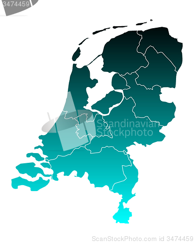 Image of Map of thr Netherlands