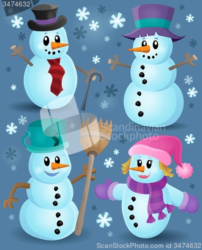 Image of Snowmen theme collection 1