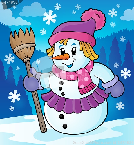 Image of Winter snowwoman topic image 2