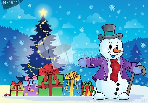 Image of Christmas snowman theme image 6
