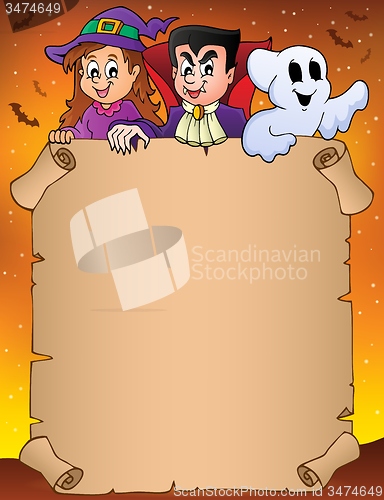 Image of Parchment with Halloween topic 9