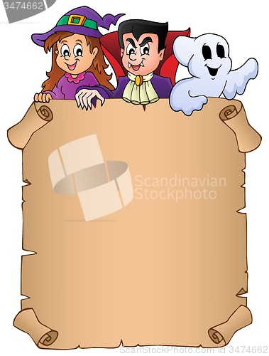 Image of Parchment with Halloween topic 8
