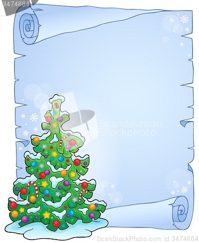 Image of Parchment with Christmas tree topic 5