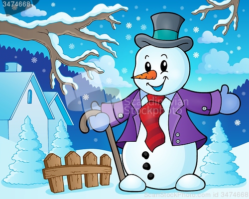 Image of Winter snowman topic image 3