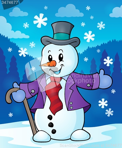 Image of Winter snowman topic image 2