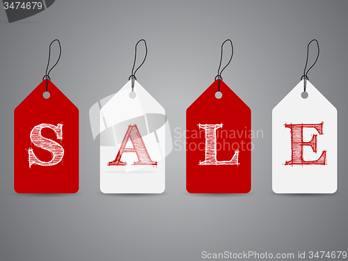 Image of Simple shopping labels with sale text
