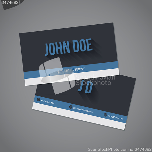 Image of Dark and light stripes business card set