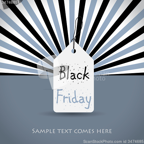 Image of Black friday background with white tag