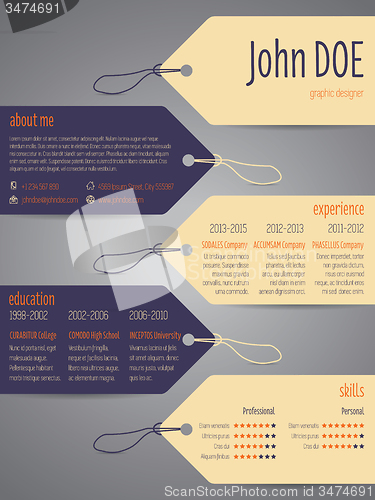 Image of Tags cv curriculum vitae resume template