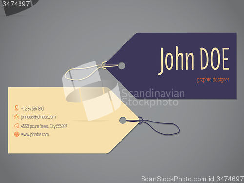 Image of Shopping label business card design