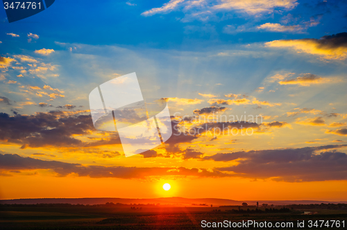 Image of Colorful dramatic sunset