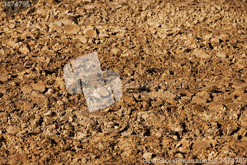 Image of   Brown land. close up