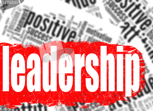 Image of Word cloud leadership business sucess concept