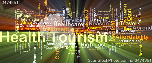 Image of Health tourism background concept glowing