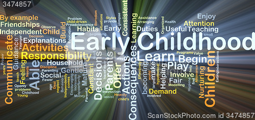 Image of Early childhood background concept glowing