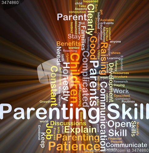 Image of Parenting skill background concept glowing