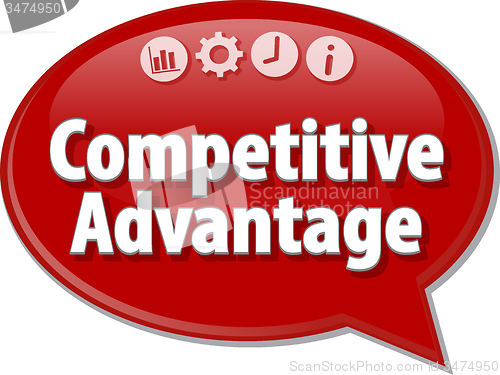 Image of Competitive Advantage  Business term speech bubble illustration