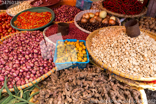 Image of vegetables on traditional market