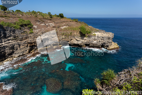 Image of coastline at Nusa Penida island