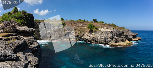 Image of coastline at Nusa Penida island