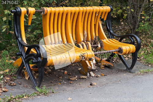 Image of broken bench