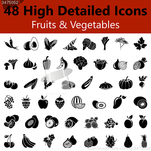 Image of Fruits and Vegetables Smooth Icons