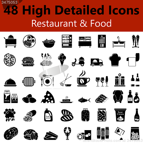 Image of Restaurant and Food Smooth Icons