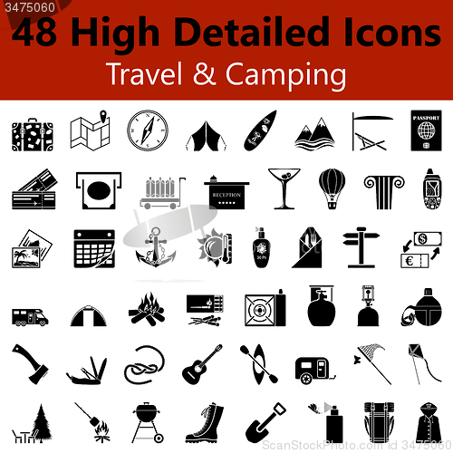 Image of Travel and Camping Smooth Icons