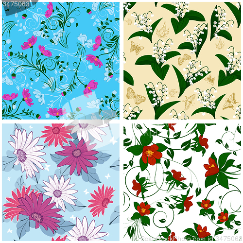 Image of Seamless floral pattern