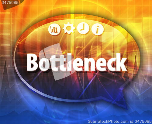 Image of Bottleneck   Business term speech bubble illustration