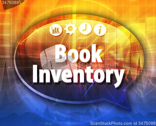 Image of Book Inventory  Business term speech bubble illustration