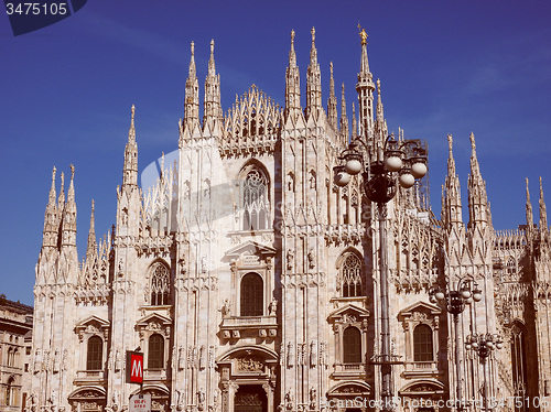 Image of Retro look Milan Cathedral
